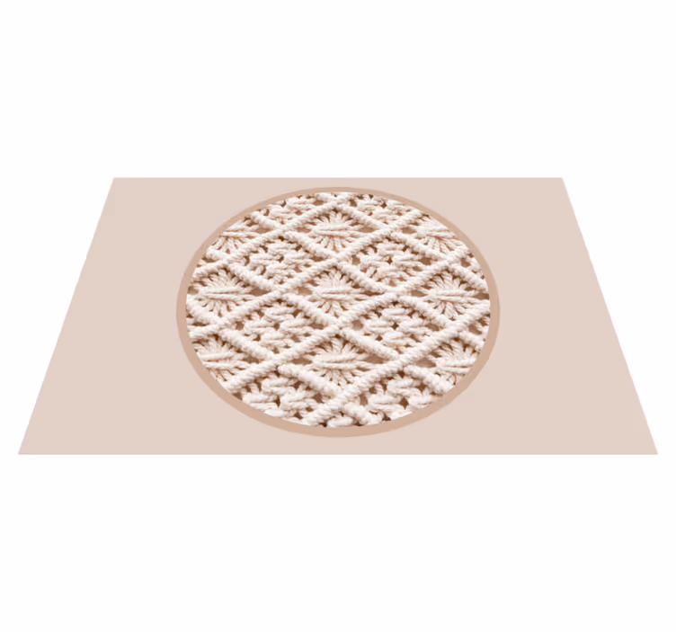 Pyöreä "boho koriste" tekstuuri pöytätabletti - Tenstickers