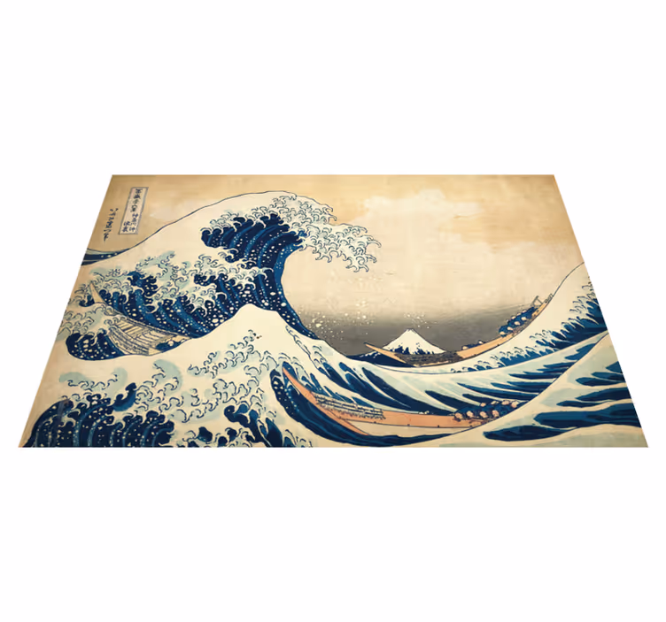 Hokusai kanagawa aalto Suorakulmainen pöytätabletti - Tenstickers