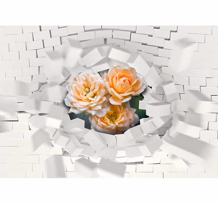Kaunis kukka 3d valokuvatapetti - Tenstickers