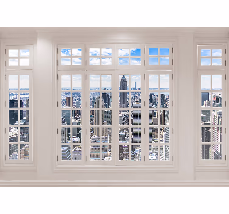 New yorkin kaupungin siluetti new york valokuvatapetti - Tenstickers