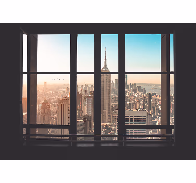 Urbaani panoraamanäkymä New York valokuvatapetti - Tenstickers