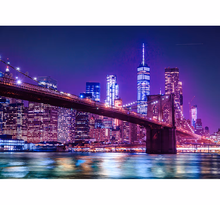 Yöllä new york -valokuvatapetti - Tenstickers