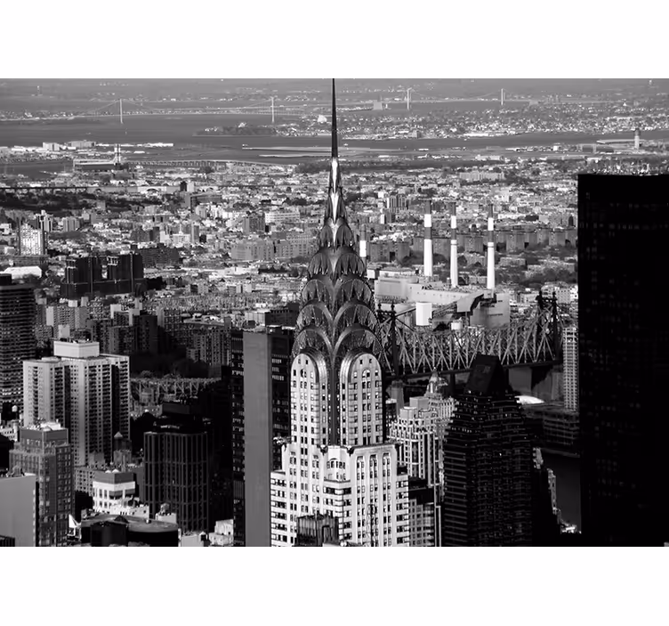Kaupunkimaisema tyylikäs New York valokuvatapetti - Tenstickers
