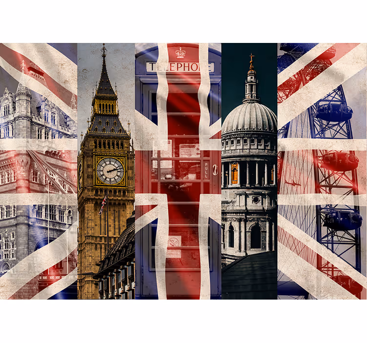 Union jack london valokuvatapetti - Tenstickers
