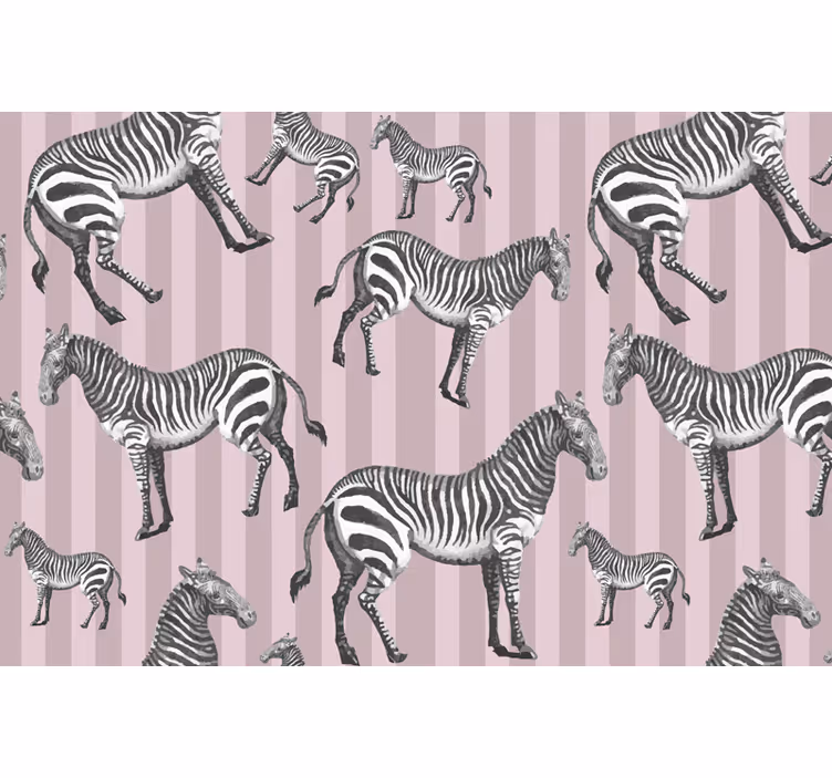 Afrikkalainen valokuvatapetti vanha seepra-kuvio - Tenstickers