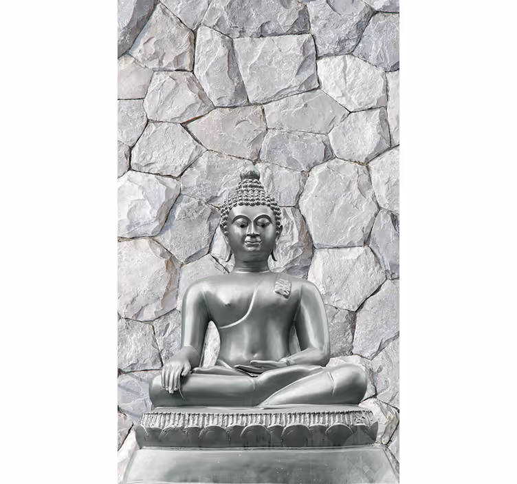 Buddha kiviefekti valokuvatapetti - Tenstickers