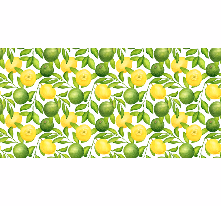 Sitruunat ja limetit keittiön valokuvatapetti - Tenstickers