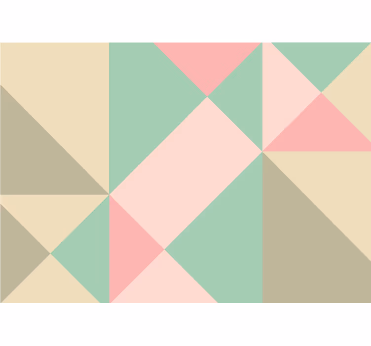 Geometrinen pehmeillä sävyillä keittiön valokuvatapetti - Tenstickers
