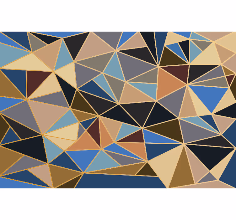 Geometrinen monivärinen mosaiikkikeittiön valokuvatapetti - Tenstickers