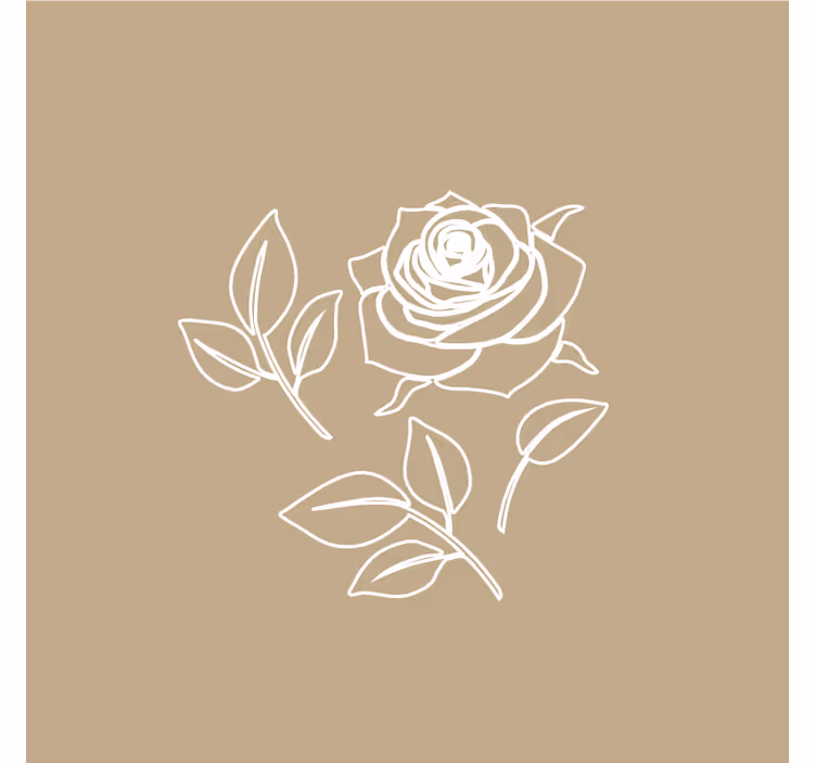 Yksityiskohtainen ruusukuvio beige tausta - Tenstickers