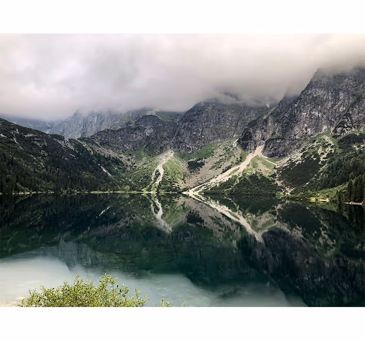 Vihreä valokuvatapetti morskie oko järvi - Tenstickers