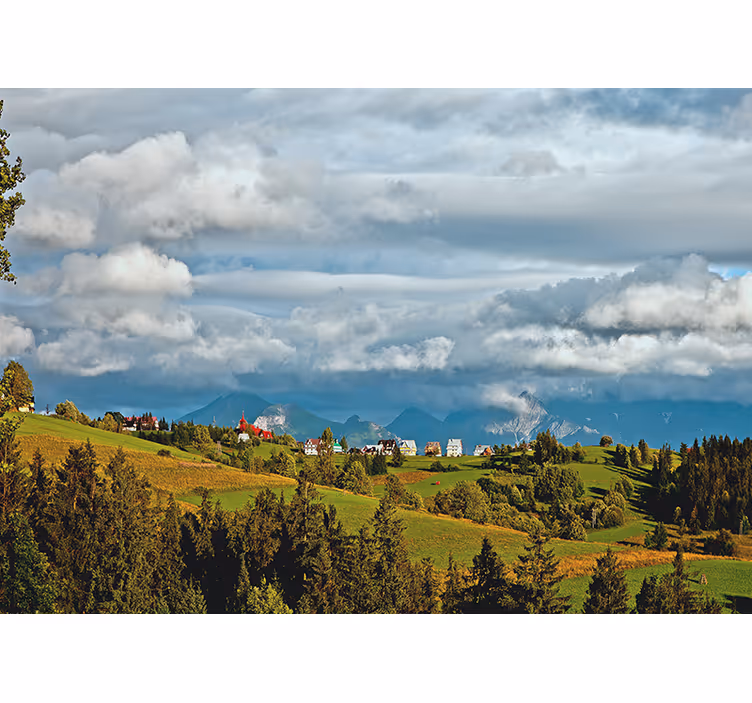 Tatry maisema käytävän valokuvatapetti - Tenstickers