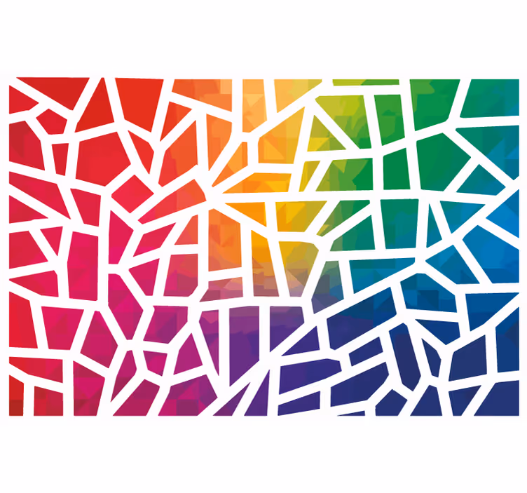 Eteisen valokuvatapetti värikkäät mosaiikit - Tenstickers