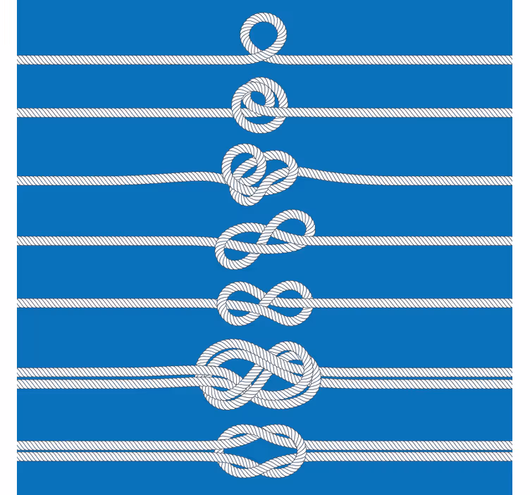 Sininen valokuvatapetti meriteemaiset solmut - Tenstickers