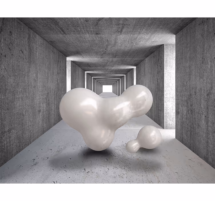 Ilmapallot kelluvat tunnelin 3d valokuvatapetti - Tenstickers
