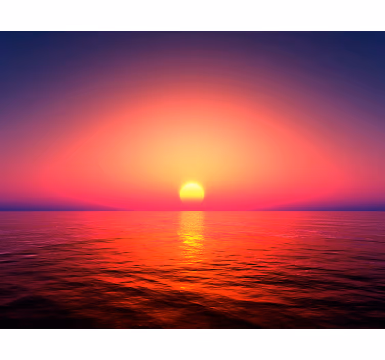 Auringonlaskua yli valokuvatapetti - Tenstickers