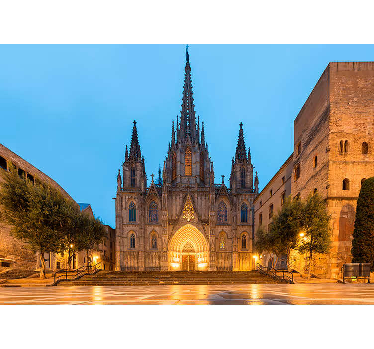 Barcelona katedraali kaupungin valokuvatapetti - Tenstickers