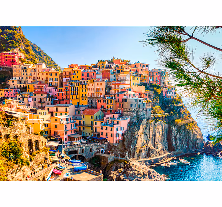 Italialainen rannikko valokuvatapetti sinulle - Tenstickers