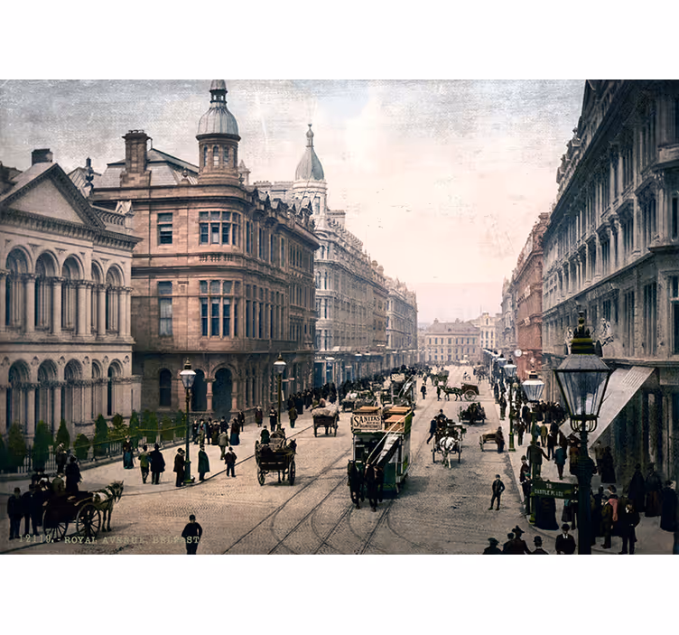 Belfast kaupungin valokuva-valokuvatapetti - Tenstickers