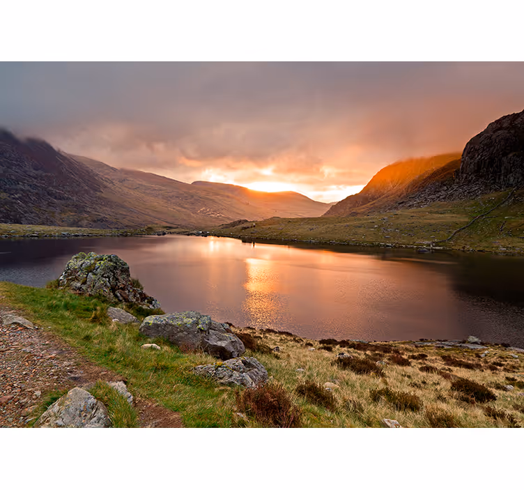 Snowdonia national park vuorivalokuvatapetti - Tenstickers