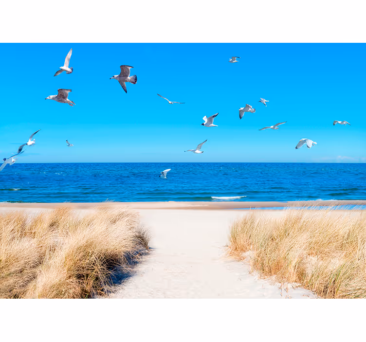 Ranta auringonlaskun valokuvatapetti - Tenstickers