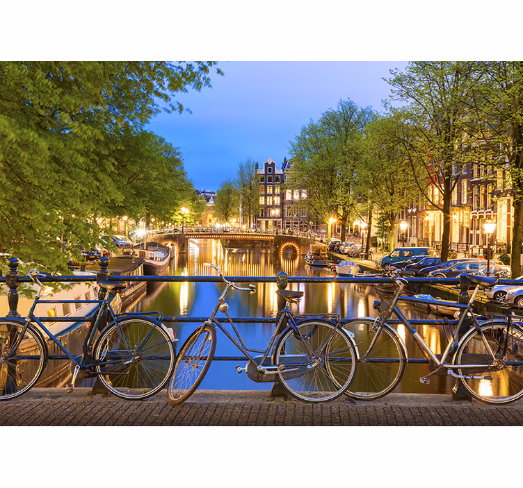 Kanava amsterdam valokuvatapetti - Tenstickers