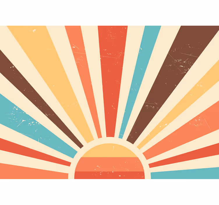 Abstrakti vintage auringonlasku abstrakti valokuvatapetti - Tenstickers