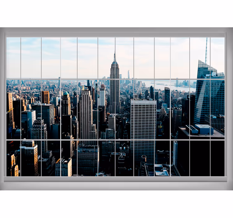 Ikkuna new yorkissa new york valokuvatapetti - Tenstickers