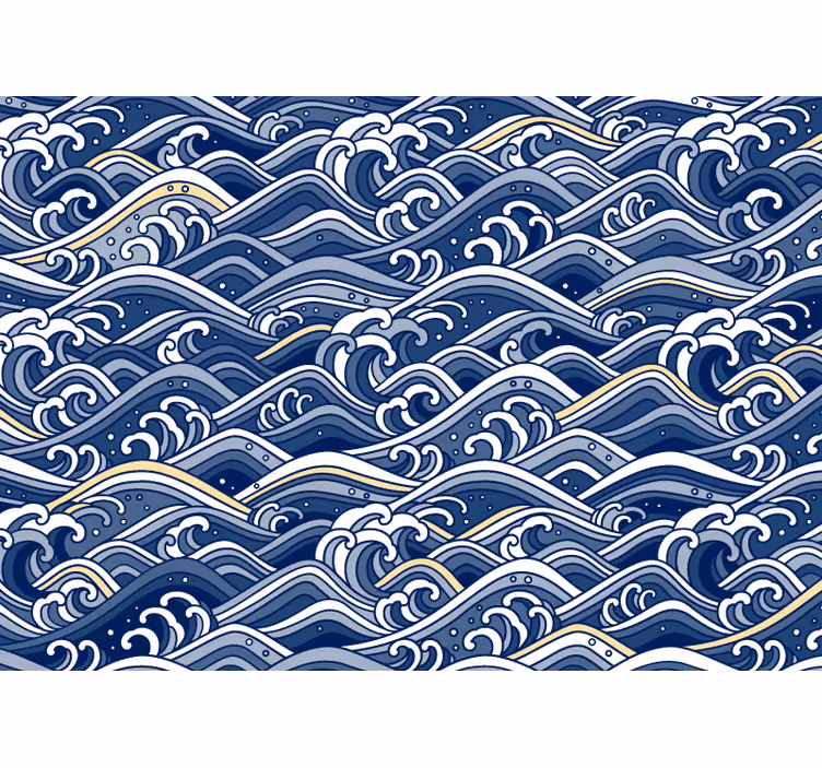 Meri valokuvatapetti virtaavat valtameriaallot - Tenstickers