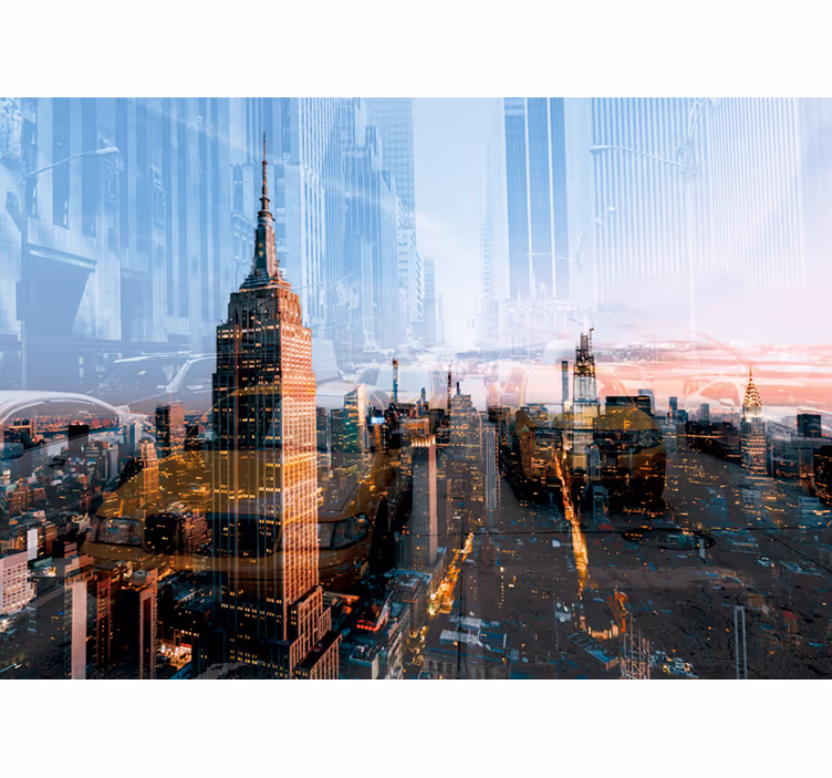 Empire state siluetti New York valokuvatapetti - Tenstickers