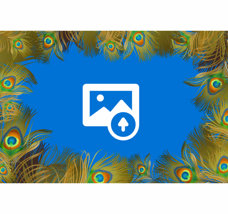 Pöllötyyliset höyhenet ympärillä valokuvatapetti - Tenstickers