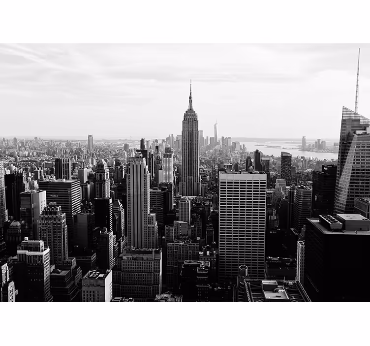 Empire state buildingin näkymä New York valokuvatapetti - Tenstickers