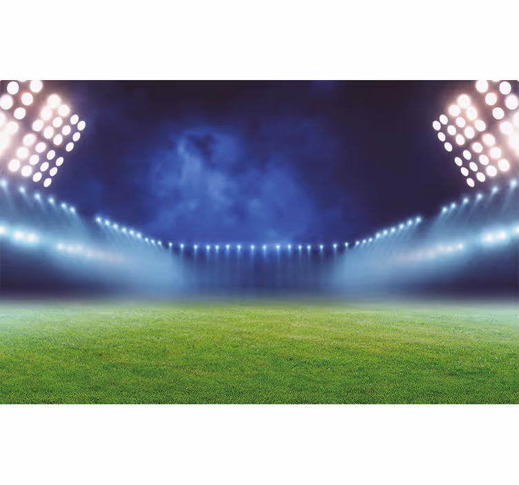 Stadionin valot yöllä kaupunki valokuvatapetti - Tenstickers