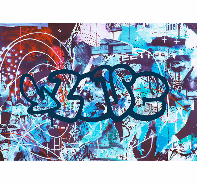 Värikäs urbaani katutaide graffiti valokuvatapetti - Tenstickers