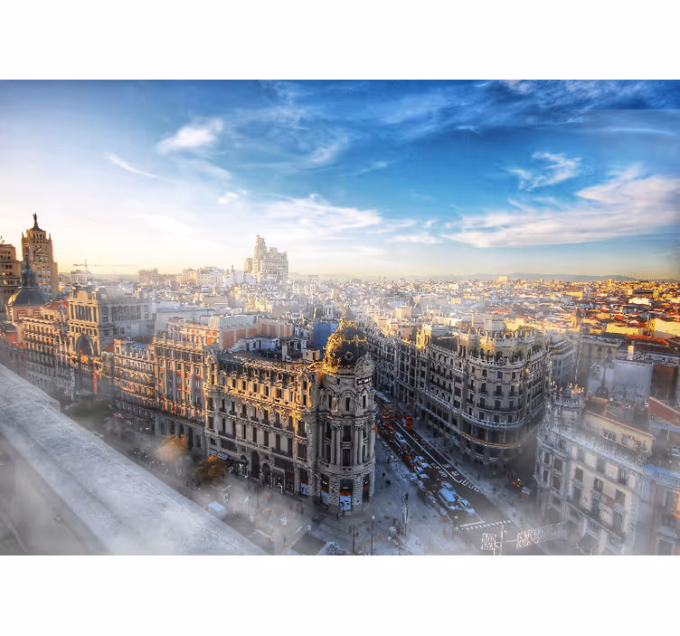 Madrid kaupunkimaisema valokuvatapetti - Tenstickers