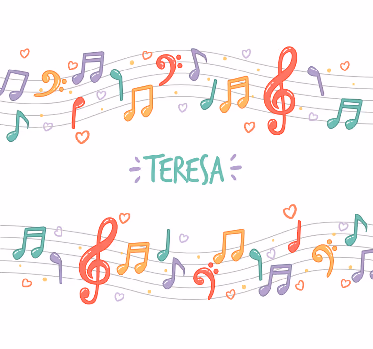 Musiikkinuotit melodia valokuvatapetti - Tenstickers