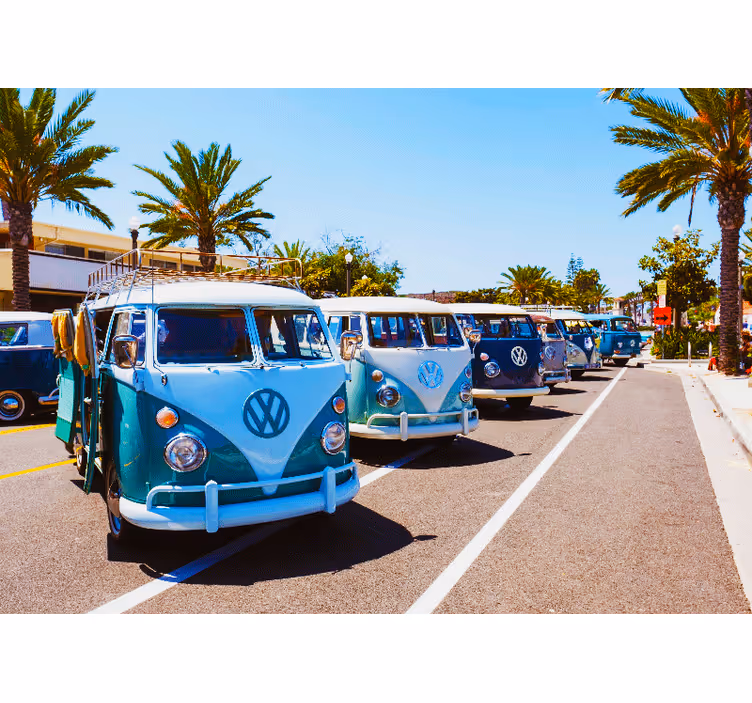 Classic volkswagen vannettien ajoneuvo valokuvatapetti - Tenstickers