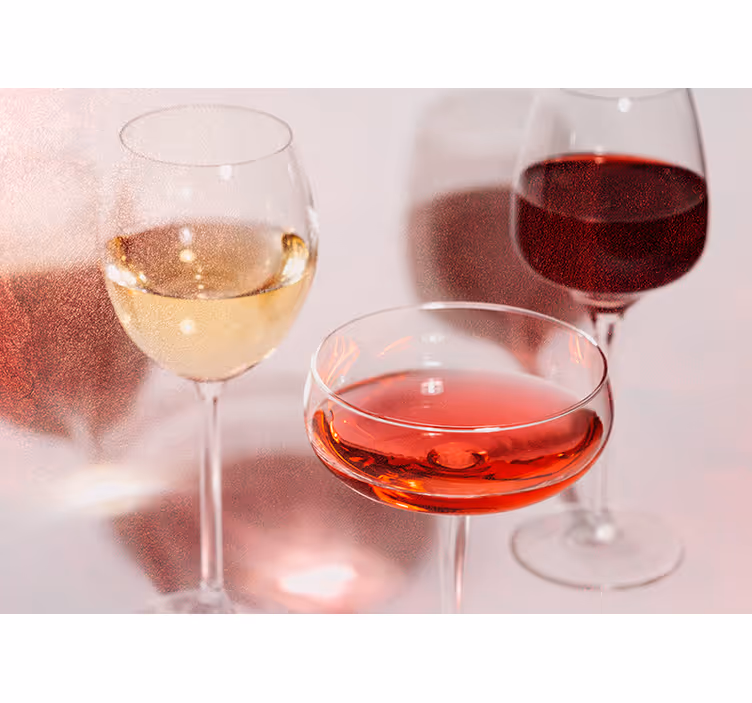 Punainen, valkoviini ja rosé keittiö valokuvatapetti - Tenstickers