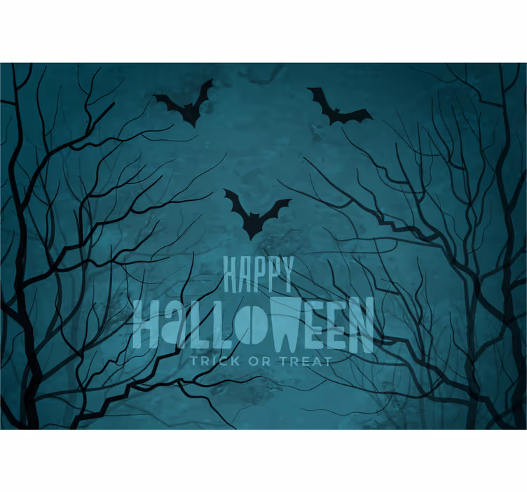 Halloween vesiväri lepakot makuuhuone valokuvatapetti - Tenstickers