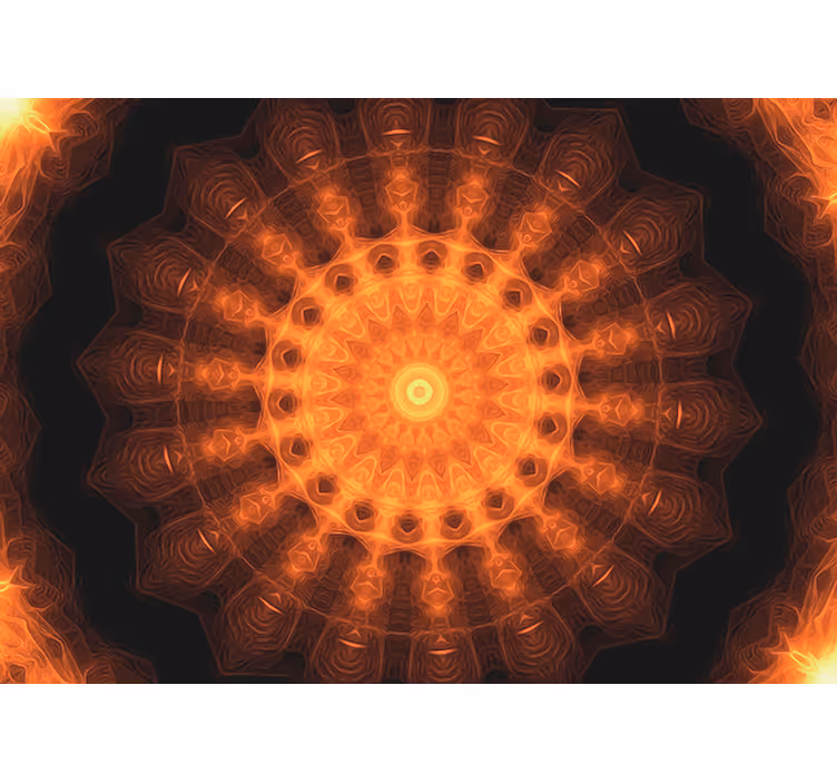 Maalattu auringonnousu mandala valokuvatapetti - Tenstickers