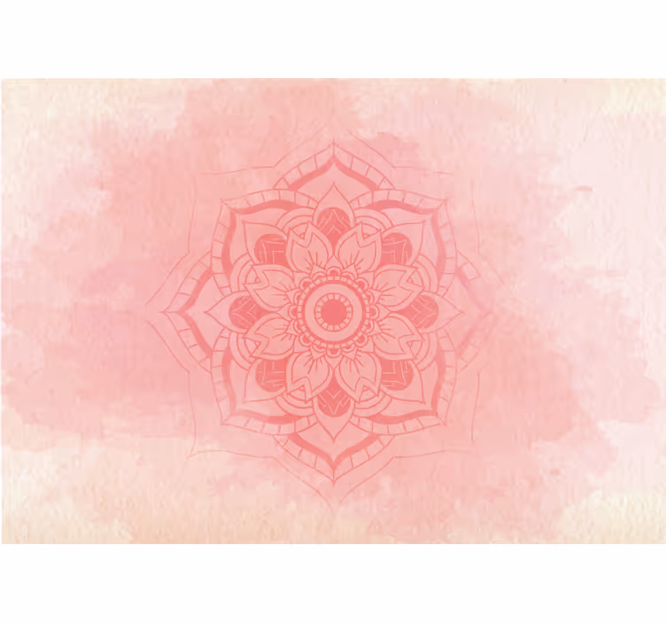 Elegantti kukkainen ympyrä mandala valokuvatapetti - Tenstickers