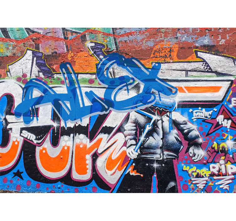 Kaupunkien katutyyli graffiti valokuvatapetti - Tenstickers