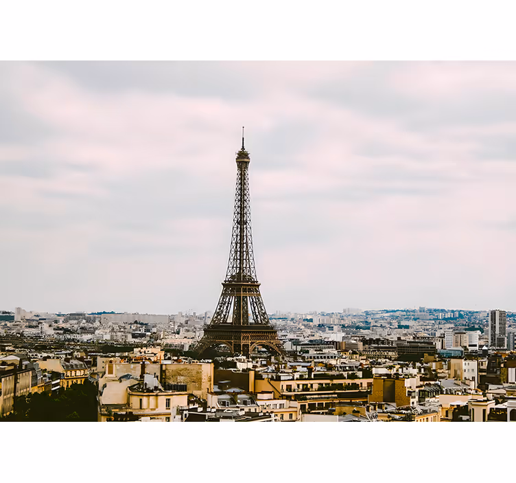 Pariisi valokuvatapetti eiffel-torni maisemakuva - Tenstickers