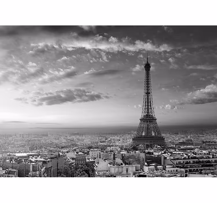 Pariisi valokuvatapetti eiffel-tornin näkymä - Tenstickers