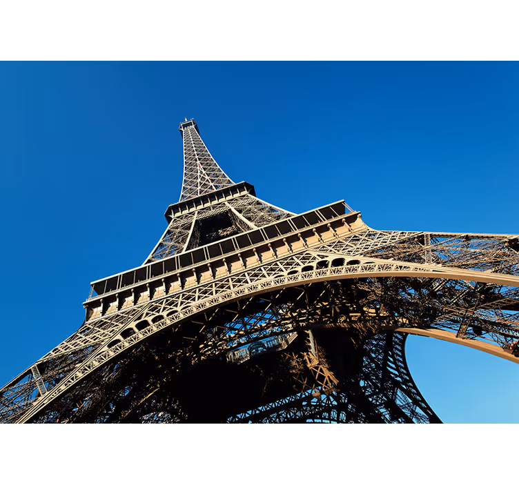 Eiffel-tornin näkökulma Pariisi valokuvatapetti - Tenstickers