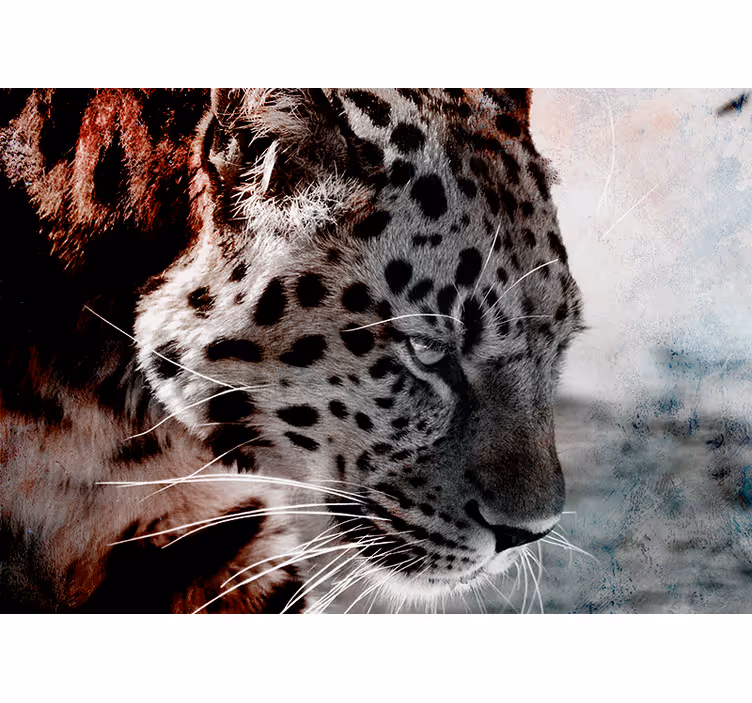 Leopardin muotokuva lähikuvassa eläin valokuvatapetti - Tenstickers