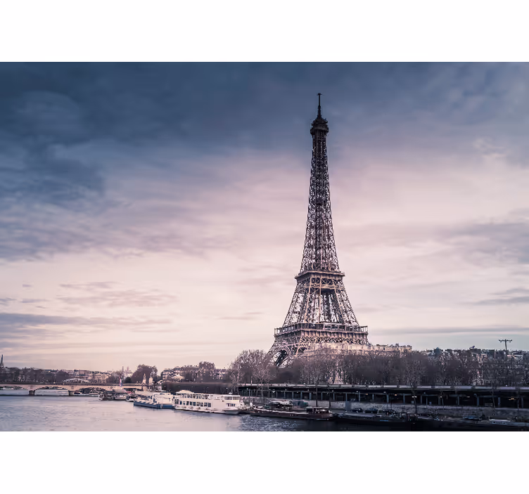 Eiffel-tornin suunnittelu pariisi valokuvatapetti - Tenstickers