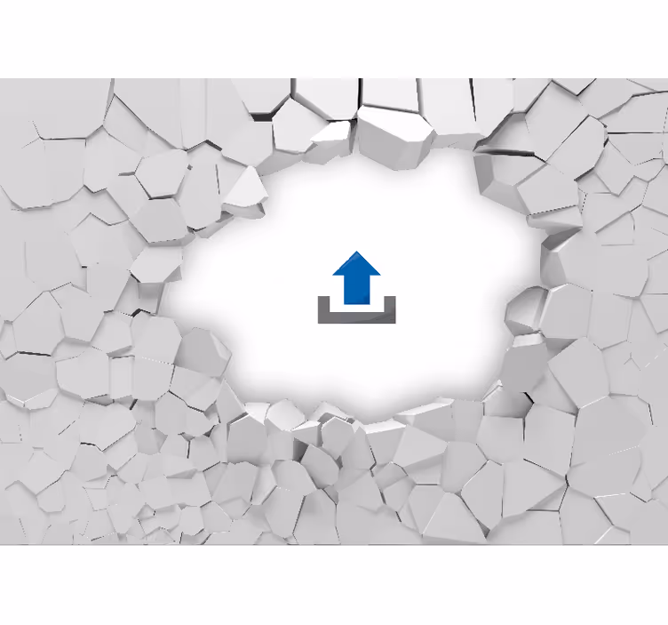 Hait läpi murtautuva ajoneuvo valokuvatapetti - Tenstickers