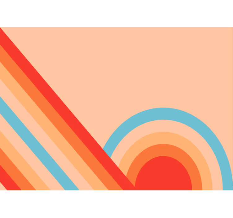 Retro geometriset kuviot valokuvatapetti - Tenstickers