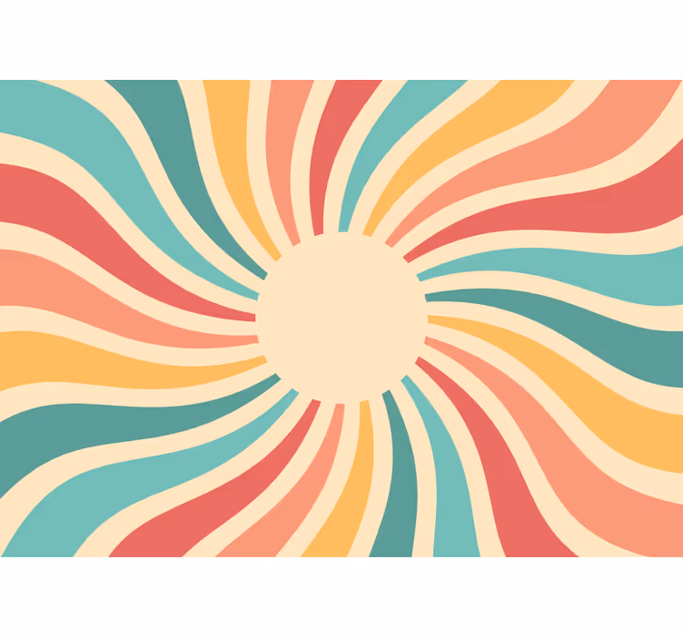 70-luvun auringonlasku pop vintage valokuvatapetti - Tenstickers
